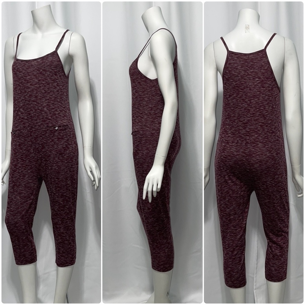 NWOT Victoria’s Secret Heathered Burgundy Midcalf Length Jumpsuit Romper XS